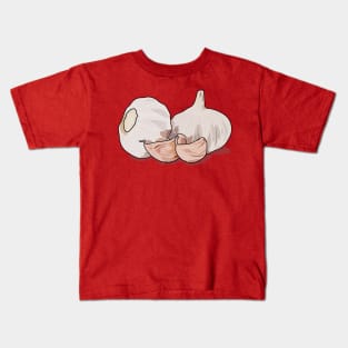 Garlic cartoon illustration Kids T-Shirt